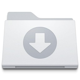 Folder Downloads White
