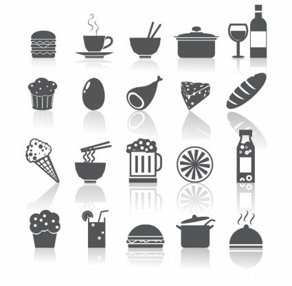 icônes de nourriture et de boissons