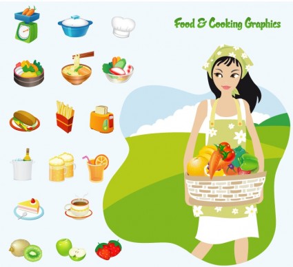 Food Cooking Vector Graphics