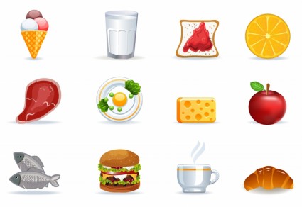ícones de comida