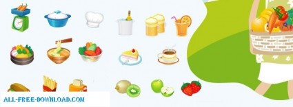 icônes de nourriture