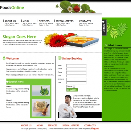 foodsonline mẫu