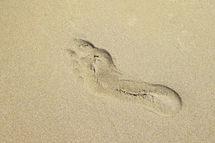 ślad w piasku