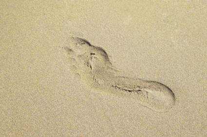 Footprint In Sand