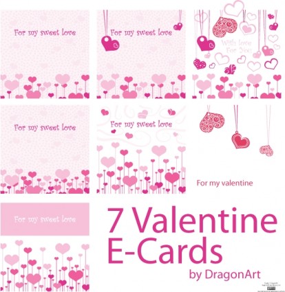 dla mojej słodkiej miłości e valentine karty wektor