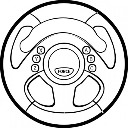 Force Feedback Wheel Clip Art