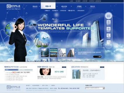 Foreign Corporate Website Template Psd Layered