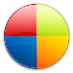 botón cuadrado de cuatro colores
