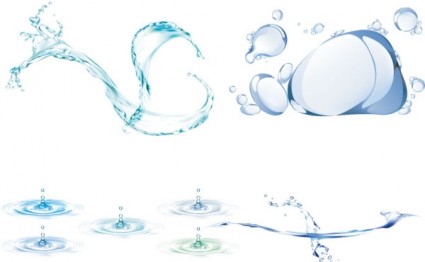 cztery dynamiczne wody wektor