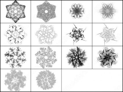 brosse de flocons de neige de fractales