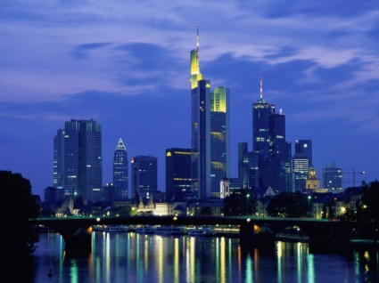 Frankfurt tapeta Niemcy świata