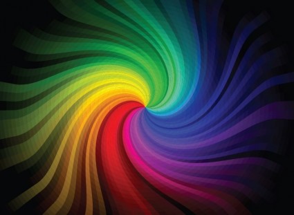 無料の抽象的なカラフルな虹のベクトルの背景