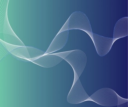 courbes abstraites libres avec illustration vectorielle fond bleu