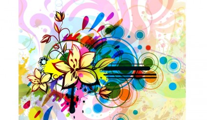 Ilustración floral abstracto gratis