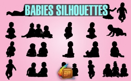 siluetas de bebés gratis