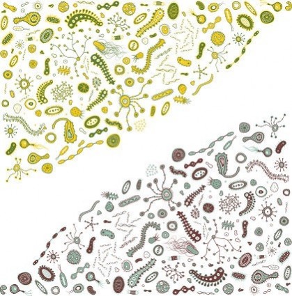 illustration vectorielle bactéries libres