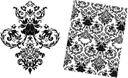 patrón gratis vector floral barroco
