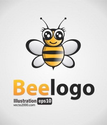 abelha grátis logotipo preto ouro
