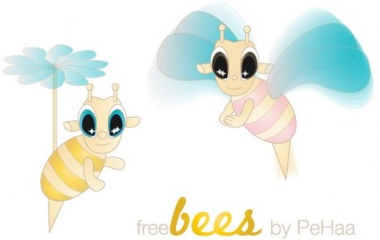 Free Bees Vector Characters