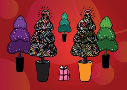 ilustraciones de árbol de Navidad gratis
