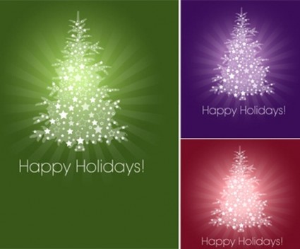 Ücretsiz Noel ağacı vektör grafik paketi