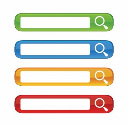 vector de cajas de búsqueda de sitio web gratuito de colorido