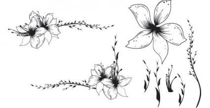 vector del arte de clip de flores gratis