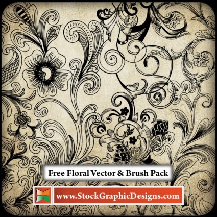 Kostenlose floral Vector pack