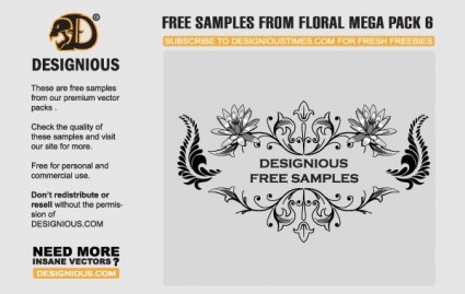 muestras gratis vector floral