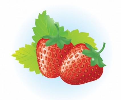 des fraises fraîches et savoureuses gratuits vector illustration
