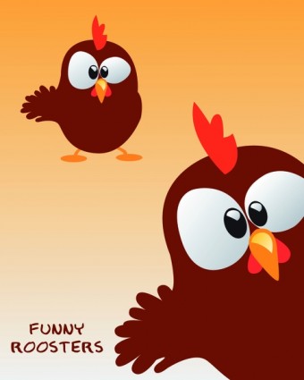 Free Funny Rooster Vector