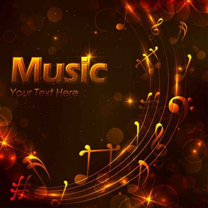 Goldene Musik Design-Hintergrund