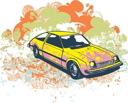 đồ họa vector miễn phí grunge xe hơi