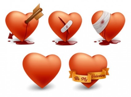 pacote de ícones de ícones de dia dos Namorados feliz grátis