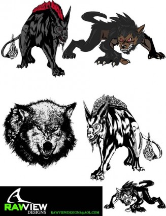 Бесплатные hellhound волк вектор