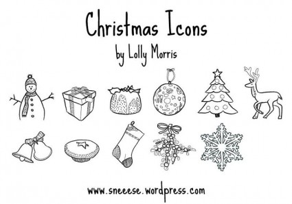 Free Illustrated Christmas Vector Icons