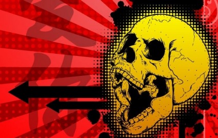Kostenlose Kanji Skull illustration