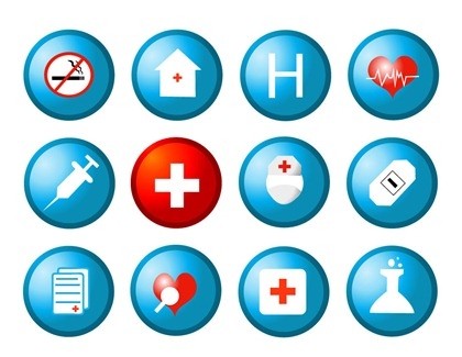 pengobatan gratis dan kesehatan vektor ikon