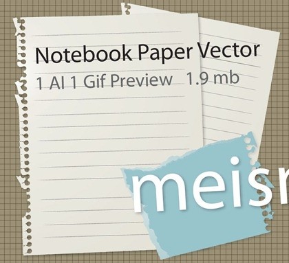Kostenlose Notebook Papier Vektor