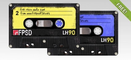 Kostenlose Psd retro audio-Kassette