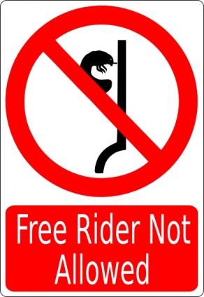 Free rider no permitida clip art