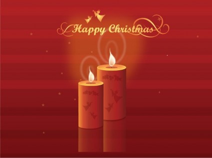 Gratis shining Christmas Kerzen--Illustration Vektor