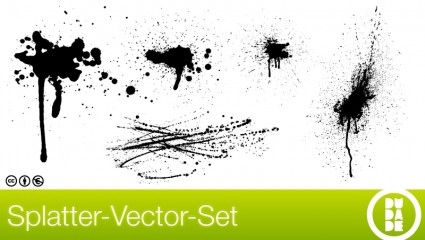 splatter miễn phí vector thiết lập