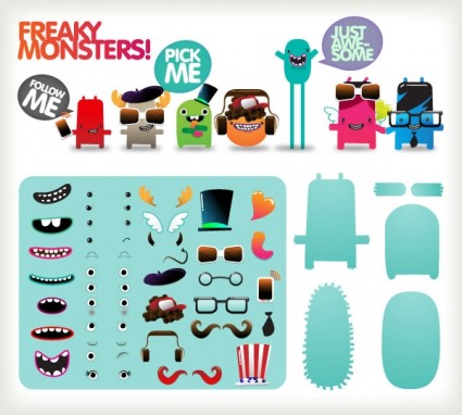 Free To Dress The Little Monster Vector