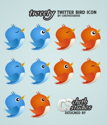 الحرة التغريد الطيور رمز حزمة حزمة أيقونات