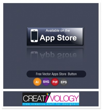 bouton de store apps vecteur libre