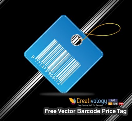 vektor gratis barcode label harga