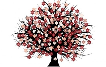 árbol de flor de vector libre