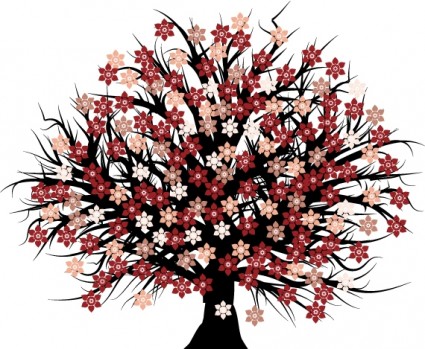 árbol de flor de vector libre