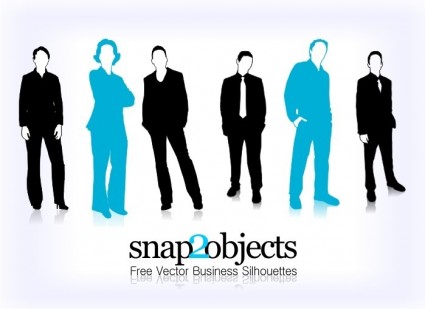 silhuetas de negócios Free vector